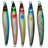 XUHANG JF41 Jig métallique à lancer lent avec doubles hameçons assistés anti-évasion 120-150g, leurre métallique lumineux UV pour thon