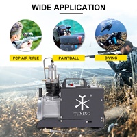 Compresor de Aire PCP TUXING OEM de Alta Presión con Autolimpieza, 110V/220V, Monocilíndrico, para Llenado de Tanques de Buceo, 4500psi/300bar/30mpa