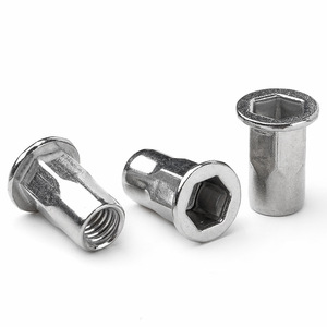 Bengu <b>Rivet</b> <b>Nut</b> M2 M3 M4 M5 304 Stainless Steel Flat Head Semi-Hexagonal Through Hole Grade A A2-70 - Product Image 3