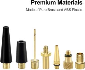 Bicycle Valve Adaptor, Brass Bike Pump Adapters Ball Pump Needle Balloon <b>Inflatable</b> <b>Toys</b> Nozzle Adapter Air Pump <b>Accessories</b> - Product Image 1