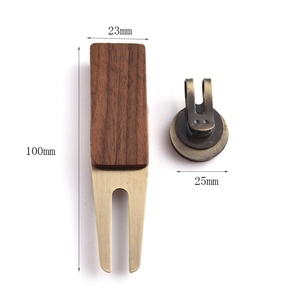 Juego de Herramientas de Golf de Madera Sólida de Alta Gama con Logotipo Personalizado, Herramienta para Reparar Divots, Marcador de Pelota - Product Image 4