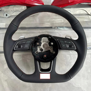 Volant de voiture personnalisé en cuir et fibre de carbone avec bouton de mode pour <span class=keywords><strong>Audi</strong></span> 2014 <span class=keywords><strong>2015</strong></span> A3 S3 S8 R8 RS3 S6 S7 A4 A5 A6 A7 C7 Q3 <span class=keywords><strong>Q5</strong></span> - Product Image 4