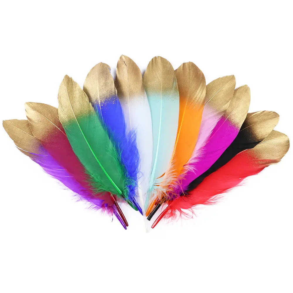 Atrapasueños colorido Natural para seguidores de la novia, plumas de faisán para disfraces de carnaval, plumas decorativas de ganso y pollo