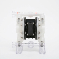 Pompe à double diaphragme pneumatique durable PP AODD de 1/2 pouce, fournisseur d'or professionnel, pour le traitement des eaux usées PD05P-BRS-PTT
