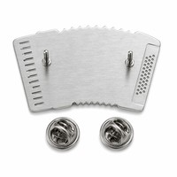 Broche épinglée personnalisée en émail accordéon, badge métallique instrument de musique, cadeau souvenir pour professeur de musique, vente en gros, usine OEM ODM