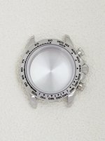 Boîtier de montre en acier inoxydable de 39 mm pour mouvement à quartz VK63 avec verre saphir