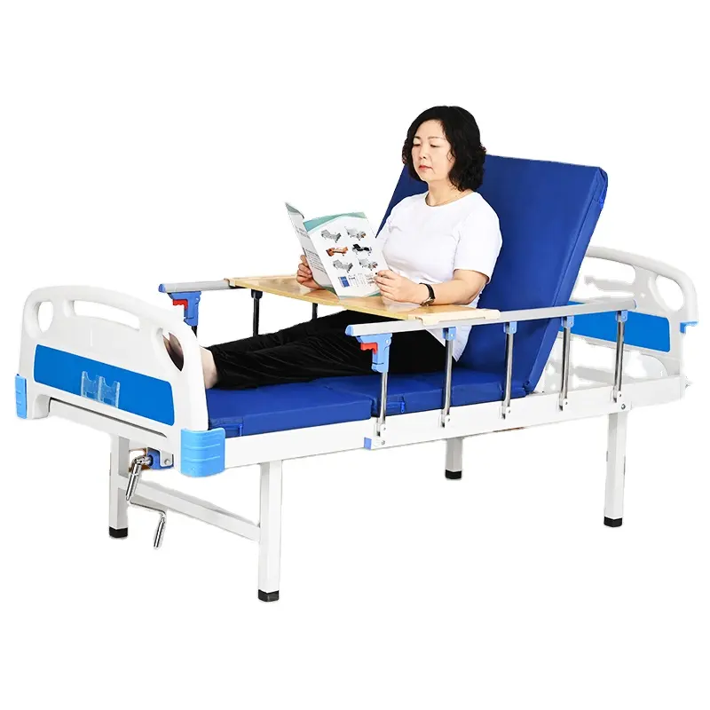 रेल में प्रयुक्त अस्पताल के बेड, टेबल व्हील, बिना पहियों के, लीनियर एक्चुएटर अस्पताल के बेड, हेड पैनल, गद्दे के साथ अस्पताल के बेड