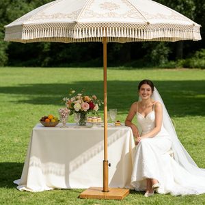 Base de parasol de patio robuste pour extérieur, support <span class=keywords><strong>carré</strong></span> en béton, compatible avec les parasols de marché de 6 à 12 pieds, brun teck - Product Image 3