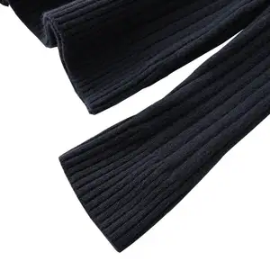 Cao cổ áo len đồ lót của phụ nữ hàng đầu không thường xuyên nối cao Cổ Dệt Kim Áo Thun của phụ nữ áo len