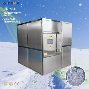 ICEMA Italia 1 tonelada 2 toneladas tamaños personalizables tazas de cubitos de hielo industriales máquina de llenado 110V Motor PLC para aplicación de panadería - Product Image 1