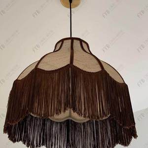 Lámpara de araña de ratán con borlas, ovalada, E27, LED, grande, 700 mm de diámetro, altura ajustable, para sala de estar, comedor, hotel, villa, sala de exposiciones - Product Image 4