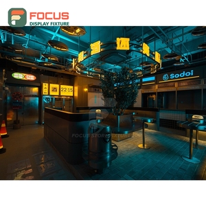 Vitrine à café commerciale avec panneau en verre trempé, configuration d'angle, armoire de café commerciale - Product Image 3