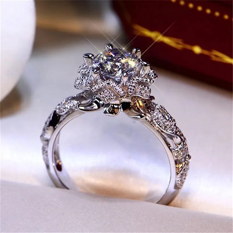 Anéis de noivado para mulheres-anel vazado requintado, anéis de noivado, joias pretas festa para meninas
