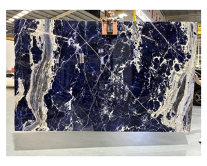 Đá sang trọng tấm màu xanh sodalite <span class=keywords><strong>Granite</strong></span> màu xanh quartzit tấm gạch cho tường trang trí nội thất - Product Image 2