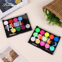 Kit Profesional de Maquillaje Corporal FX de 15 Colores, Pintura Corporal y Facial a Base de Agua, No Tóxica e Hipoalergénica para Halloween, Cosplay y Festivales