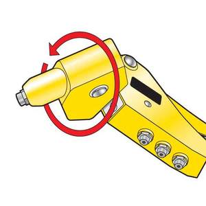 Pour riveteuse à tête pivotante en acier UTM2471 avec finition galvanisée, fabriquée en Italie - Product Image 3