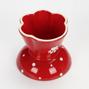 Wholesale tall polka dot pet bowls, Nordic style <b>ceramic</b> pet bowls, daily pet neck protectors, drinking bowls for cats and <b>dogs</b>. - Product Image 3