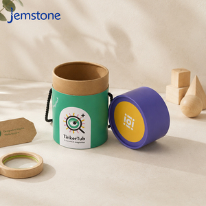 Cilindro de Cartón Reciclable Impreso Personalizado, Cilindro de Cartón para Manualidades, Estampado en Caliente, Embalaje para Rompecabezas, Tubo de Papel, Caja de Regalo con Asa - Product Image 2