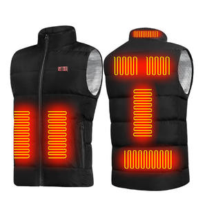 Dual-Control Nine-Zone <b>Heating</b> <b>Vest</b> <b>for</b> <b>Men</b> Polyester Thermally Conductive Cloth with USB Universal Connector Needle Detection - Product Image 1