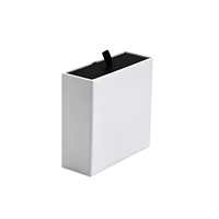 Boîte en carton rigide de luxe sur mesure, blanche, avec tiroir, fermeture magnétique, insert en mousse éponge, emballage cadeau coulissant, carton rigide