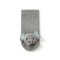 Chaussettes antidérapantes décontractées en tricot de coton/élasthanne à motif dessin animé, ouvertes à l'arrière, pour nouveau-nés de 0 à 1 an, printemps/automne