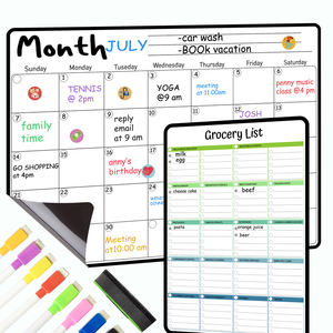 Planificateur flexible personnalisé OEM, calendrier magnétique effaçable à sec mensuel et hebdomadaire, feuille de tableau blanc pour réfrigérateur - Product Image 5