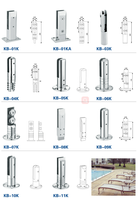 Balustrade en verre sans cadre en acier inoxydable monté au sol avec clips pour piscine, balustrade en verre pour balcon, design moderne