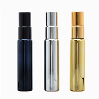 5ml 10ml UV doré argent noir cosmétique flacons en verre tube bouteilles en verre de diffuseur de parfum vaporisateur en aluminium atomiseur