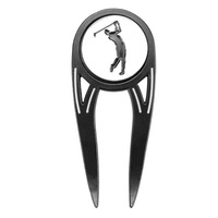 Outil Divot en métal personnalisé golf avec marqueur de golf en métal, décapsuleur Outil de réparation divot de golf