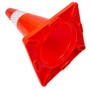 18 Inch 450Mm Verkeersveiligheidskegels Met Reflecterende Kragen, Duurzame Pvc-Oranje Bouwkegels Voor Thuisparkeren