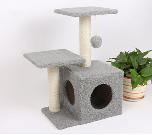 Tour d'arbre à chat d'activité à plusieurs niveaux avec hamac et griffoirs Mobilier pour animaux <span class=keywords><strong>de</strong></span> compagnie pour chats d'intérieur - Product Image 4