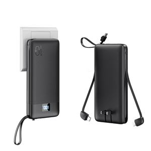 Batterie externe portable avec câble intégré 10000mAh, affichage numérique LED, charge rapide PD22.5W, batterie externe pour l'extérieur, idéale pour les cadeaux d'affaires - Product Image 1