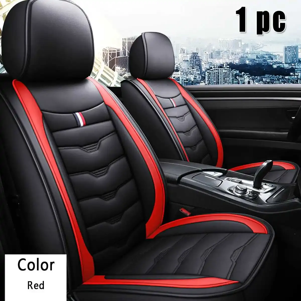 1 pièces noir rouge