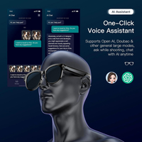 Lunettes de traduction intelligentes SENBONO M89, prennent en charge la traduction vocale par IA, l'enregistrement HD 2MP, lunettes intelligentes avec caméra