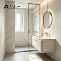 Fenêtre à battant moderne en aluminium pour salle de bain, certifiée NFRC, avec verre dépoli pour la confidentialité, idéale pour les projets résidentiels (vente en gros)