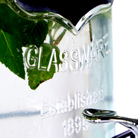 Logo en relief personnalisé de haute qualité 4L 5L 8L Grand pot Mason Distributeur de boissons en verre multifonctionnel