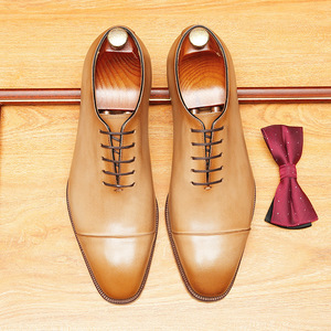 Zapatos Oxford de Tres Piezas de Estilo Británico para Hombre, de Cuero Genuino de Alta Gama, con Tacón Bajo, Formales para Negocios, con Punta Redonda, Impermeables para Otoño - Product Image 3