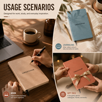 Carnet personnalisé en cuir PU avec logo, couverture rigide et marque-page en ruban pour cadeaux d'affaires – Vente en gros