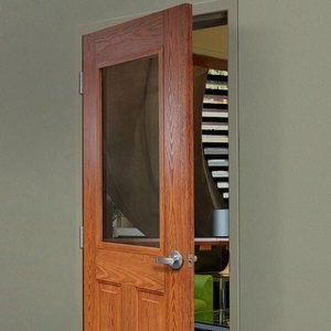 דלתות פנים מעץ מלא בהתאמה אישית, עמידות באש (הסמכת 20-90 דקות), לשימוש ביתי ומסחרי, בעיצוב מודרני וגמר יוקרתי. - Product Image 6