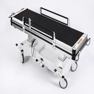 Brancard <span class=keywords><strong>de</strong></span> transport médical d'urgence pour hôpital, lit médical électrique en acier avec tableau médical - Product Image 6