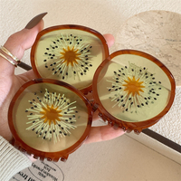 Onregelmatig cirkelvormige azijnzuurfruit kiwi schattige haarklauw voor dames meisje haarclip trendy dagelijks cadeau