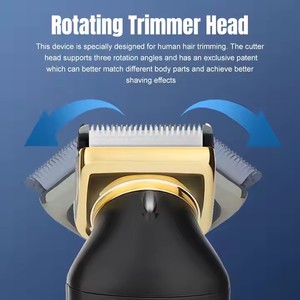 360 tête <span class=keywords><strong>rotative</strong></span> lavable hommes aine corps zones sensibles <span class=keywords><strong>tondeuse</strong></span> à <span class=keywords><strong>cheveux</strong></span> 7000 tr/min toiletteur <span class=keywords><strong>cheveux</strong></span> rasoir électrique aine <span class=keywords><strong>tondeuse</strong></span> - Product Image 2