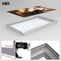 8CM Profondeur SEG Publicité Sans Cadre Led Rétro-Éclairé Tissu Boîte à Lumière Cadre en Aluminium