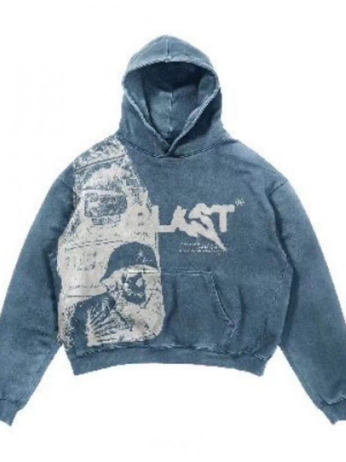 Blue denim hoodie