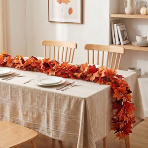 Guirlande de feuilles d'érable artificielles 100cm-200cm, fleurs en soie, décoration d'automne pour escalier et cheminée - Product Image 3