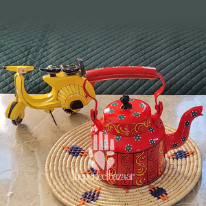 Handpainted Stainless Steel Handle Aluminum Alloy <b>Kettle</b> Glass Cover for Gas <b>Induction</b> Cookers Eco-Friendly Lightweight Design - Product Image 5