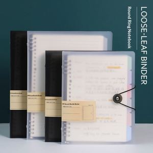 KE'mu Simple and Comfortable to Hold PP Frosted Transparent 8-Hole Notebook Notepad Student <b>Diary</b> Gift - Product Image 1