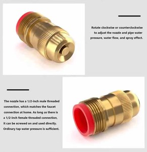 Tête <span class=keywords><strong>de</strong></span> pulvérisation atomisante réglable en cuivre pur à 4 points pour chantier, tête <span class=keywords><strong>de</strong></span> pulvérisation anti-poussière, tête <span class=keywords><strong>de</strong></span> pulvérisation micro-refroidissante - Product Image 6
