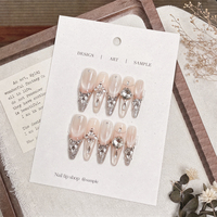 Lot de 10 faux ongles en acrylique de haute qualité à presser, avec colle, pour femmes