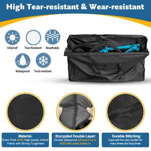 Échantillon gratuit, sac de roue de vélo de route 600D, sac de roue de vélo de montagne, sac de transport souple pour roue de vélo, sac à main, imperméable, spécial vélo d'extérieur - Product Image 5